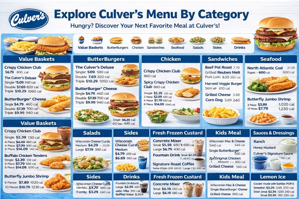 Culver's Menu Guide with Prices